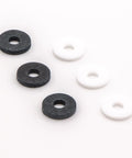 CO2 Washer Kit With Fiber PTFE Seals Includes Six CO5 And CO6 Washers, showing six circular washers in black and white.