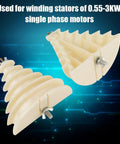 Six Layer Coil Wire Winding Device For Single Phase Motors With Beige Plastic Head Holder shown for stator repair.