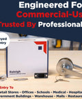 Commercial Entry Door Handle Grade 2 Heavy Duty Lockset Keyed Entry Satin Nickel ADA ANSI A1562 packaging and hardware