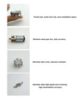 Micro Liquid Dosing Pump parts: gear box, stainless steel roller, high-speed micro bearing for 6 rollers structure medical device (G10 3V)