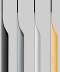 Side view of 5 Pack Concealed Finger Pulls For Cabinets And Drawers, black finish, streamlined aluminum handles, 300mm length.