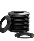 Stack of Conical Belleville Cup Washers 65Mn Three Eighths Inch High Strength 20 Pack, made of durable black 65Mn steel.