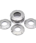 Conical Disc Spring Cup Washers 304 Stainless Steel 5 16 Inch 10 Pack stacked and displayed