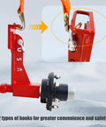 Heavy Duty Container Wheel Kit With Six Lug Wheels And Carbon Steel U Shackle Bundles shown in red