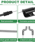 Product detail view of Heavy Duty Control Cable 946-1130 with rust prevention, corrosion protection, premium-grade materials, and Z bend ends