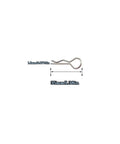 25pcs Cotter Pins, R Clips Hardware Pins, M1.8x35mm, spring fasteners shown with measurements, rust-resistant steel
