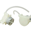 2PCS DC 5V micro peristaltic pump small flow metering self-priming pump shown with clear tubing attached.
