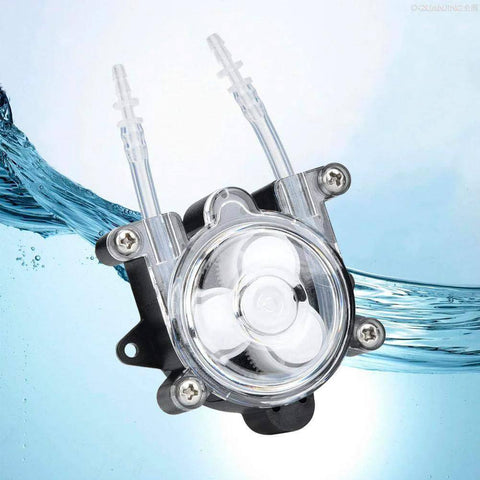 Peristaltic Pump,DC12V Mini Peristaltic Pump for Laboratory Bioengineering G528 32x23mm front view in water flow