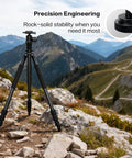Tripod with Ball Head Conversion Kit For DeathGrip Tripod in mountainous terrain, showcasing tactical grade performance and stability.