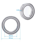 6700ZZ 10 PCS Deep Groove Ball Bearing 10×15×4mm Double Metal Shielded Ball Bearing Chrome Steel, side view, dimensions shown