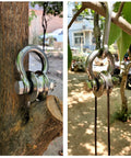 Detachable U Shaped Pulley with Large Size Long Screw Groove Pulley Wheel Track Fixed Pulley Suitable for Wire Rope Traction