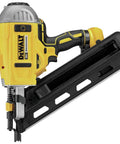 DEWALT 20V MAX XR Framing Nailer delivers cordless, dual-speed power with adjustable depth, side view
