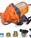Cleartide Diaphragm Water Pump, 115V, 3.3 GPM, 50 PSI, Self-Priming 10FT, Self-Diagnosis & Dry-Run Protection, Built-In Pressure Switch, Water Pressure Booster Pump for Home Use with accessories