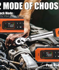 Digital Torque Wrench, 3/8 Drive Electronic Torque Wrench with Preset Value, display modes for bike motorcycle car use