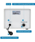 Back view of 4 rotors 0-300ml/min high flow peristaltic pump showing control ports and power interface