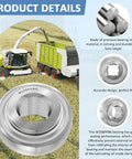 Heavy duty 1 inch square bore disc harrow bearing with triple lip seal and Chevron grease for agricultural machinery