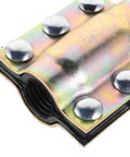 Close-up of Universal Quick Install Pipe Repair Clamp DN25 By 110 Mm Waterproof Sealed Emergency Leak Repair Kit, metal surface.