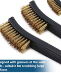 Close-up of Scratch Brush Set for Gun Cleaning with grooves for scrubbing, featuring double-ended wire bristle brushes.