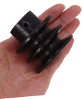 Idler Pulley for Gym Pulley Wheel Gas Engine Belt Sheave Double Installation held in hand, showing double groove design.