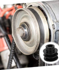Versatile Gas Engine Belt Pulley Double Groove V-belt Sheave Replacement Pulley installed on engine water pump.