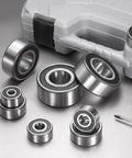 Assorted Double Row Sealed Angular Ball Bearings and toolbox for motors and pumps, ideal for machinery use, nylon cage design