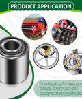Double Row Planter Bearing 5203KYY2 for John Deere shown with application in planters, gauge wheel, and rotary hoe.