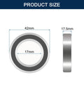 Double Rubber Sealed Angular Contact Bearing 3203-2RS 17x40x17.5mm Chrome GCr15 Steel size dimensions