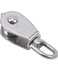 M25 Stainless Steel Pulley Single/Double Wheel Swivel Lifting Rope Pulley Set Bearing Lifting Wheel Tools(M25,Double Pulley)