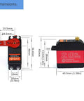 20KG Digital Servo High Torque Full Metal Gear Waterproof for RC Model DIY, DS3218MG,Control Angle 270° with dimensions shown