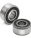 Dual-Seal Angular Contact Ball Bearing 3203 2RS Chrome Steel, 2 Pack, showing seals on both sides for industrial use