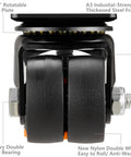Leveling Casters Set Of 4 Heavy Duty Retractable Wheels Low Profile 80F Swivel Workbench Castors 4200 Lbs Industrial Leveling Machine Dual Wheel