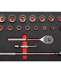 Proto 18-Piece 1/2" Drive SAE Socket Set