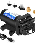 ECO-WORTHY 110V AC Fresh Transfer Diaphragm Water Pump On Demand 5.5GPM 70PSI High Pressure Water Booster Pump with accessories