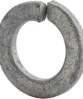 Close-up of the Eighth Inch Split Lock Washer Hot Dip Galvanized Steel, showcasing its durable surface and design for secure fastening.