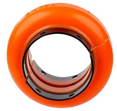 Front view of Omega 7300010 E3 Elastomeric Coupling Standard Element By Rexnord Split Half Design for easy assembly.