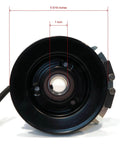 Front view of Electric PTO Clutch for Exmark 104-3334, 1043334, 105-3462 117-7468, 1177468 with 1-inch inner diameter.