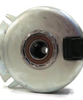Front view of Electric PTO Clutch for Sears, Craftsman 03643100, 145028, 160889, 1686882 Mower with metal casing and wiring connector