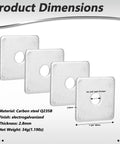 Electrogalvanized Square Strut Washer Plates One And Five Eighths Inches With Three Eighths Inch Hole And Three Point Five Millimeter Thickness 40 By 40 Millimeter 35 Pack Heavy Duty Carbon Steel Washers For Standard One And Five Eighths Inch Strut