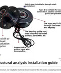Diagram of Single Plate Electromagnetic Clutch & Brake - 12V/24V Electric Holding Brake for Industrial Equipment (DJDM06-05B) installation guide.