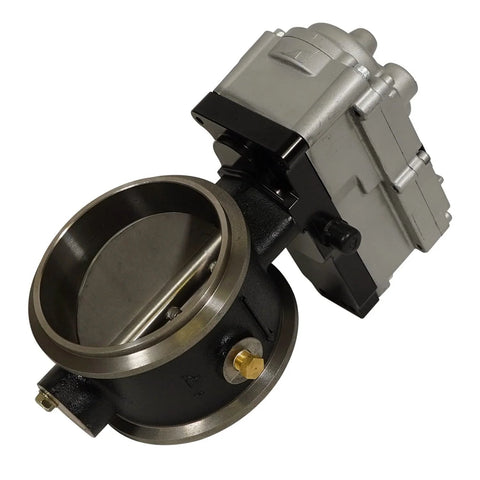 Electronic inline exhaust brake for Ram Cummins diesel pickups delivers strong downhill control with up to 150 retarding horsepower