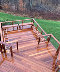 Wooden deck with cable railing using Long Stud 1/8 Inch For HandiSwage Cable Infill Systems Pack Of 2 for enhanced support and style.