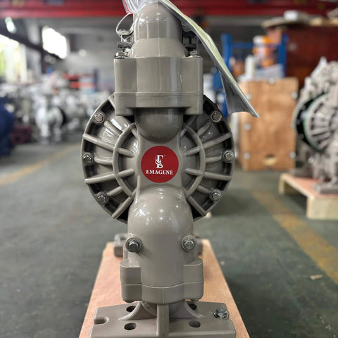 Front view of EMAGENE Air Operated Double Diaphragm Pump2 inch Inlet/Outlet Pneumatic Waste Oil Transfer Pump, industrial setting