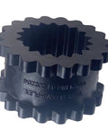 EPDM sleeve coupling insert for 1.5 bore and 2.25 OD fits flexible drive couplings, delivering vibration dampening.