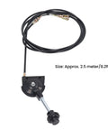 Universal Two Point Five Meter Excavator Throttle Cable Kit Manual Wire With Black Knob PU Cable And Stainless Steel Joints