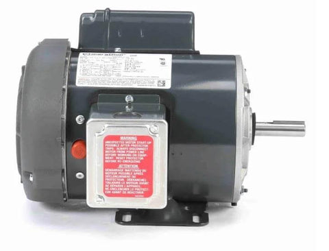 Side view of Farm Duty High Torque Motor, Single Phase Capacitor Start, 3/4 hp, 1800 RPM, 115/208-230V, 11.0/5.4-5.5 amp