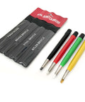 Fiberglass Pen Scratch Brush Set - Jewelry Cleaning Brush with Steel, Brass, Nylon, Fiberglass Tips for Corrosion Remover and Rust