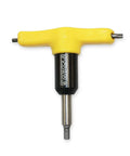 Fixed Torque Drive 4NM Yellow with black handle, magnetic hex drive, and two side attachments, front view.