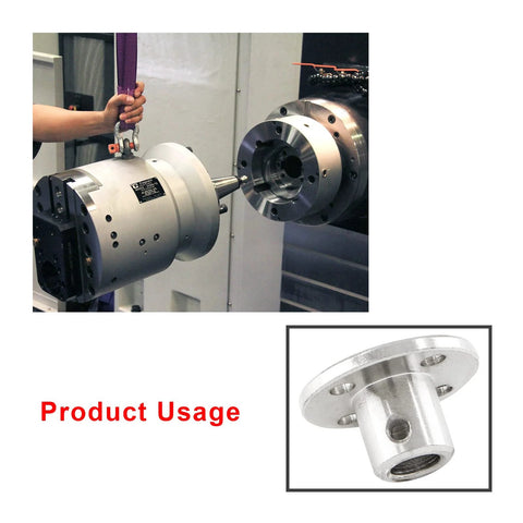 Two-Pack 6mm bore flange shaft couplings installed in machinery for precise alignment and torque transfer in DIY RC motors and micro-machines.