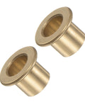 Two Pack Flanged Sleeve Bearing 8mm x 10mm x 10mm Bronze Oilless Bushing For Equipment And Machinery Use, side view