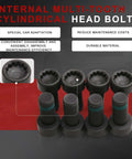 Flywheel Bolts Set Compatible with Audi A1 A3 A4 A5 A6 Q2 Q3 VW Golf Passat Tiguan Transporter 1.8/2.0T showcasing multi-tooth head design
